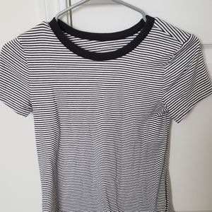 black and white striped shirt
